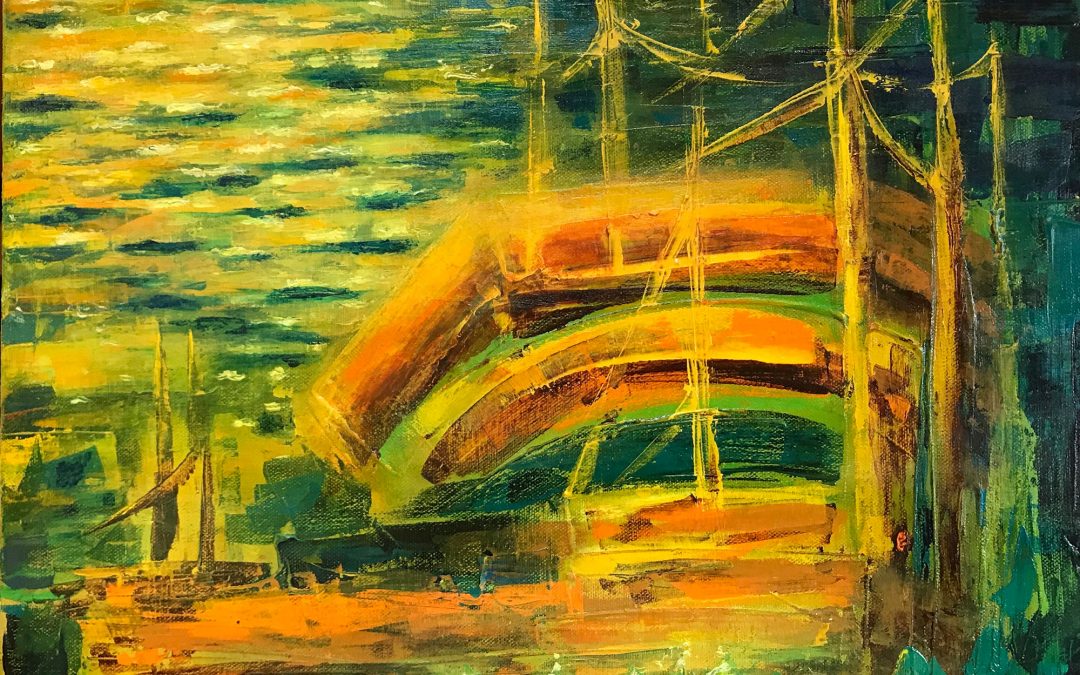 12 oils and acrylics